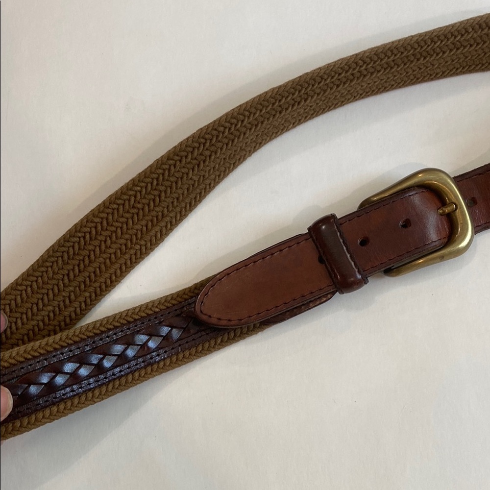FINALE Brown Braid Leather Belt Made in Italy - Picture 12 of 14